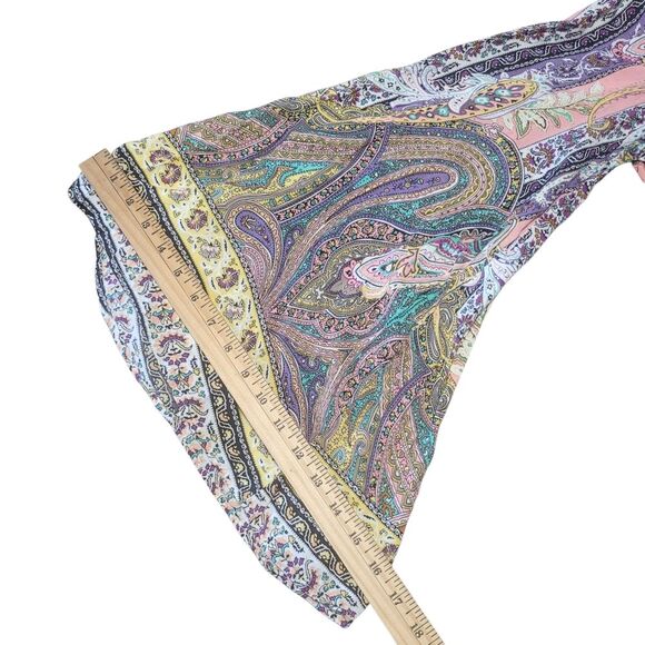 Aratta Silent Journey Bohemian Paisley Power Floral Embroidered Flowy Tunic Med - Picture 12 of 13